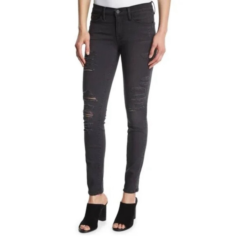 Frame Denim Women's Charcoal Skinny Jeans